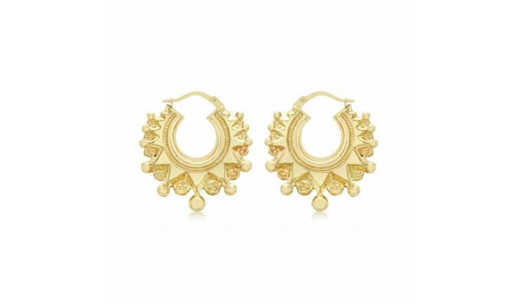 Revere 9ct Yellow Gold Creole Earrings
