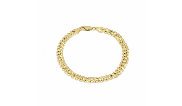Revere 9ct Yellow Gold Cuban Link Bracelet