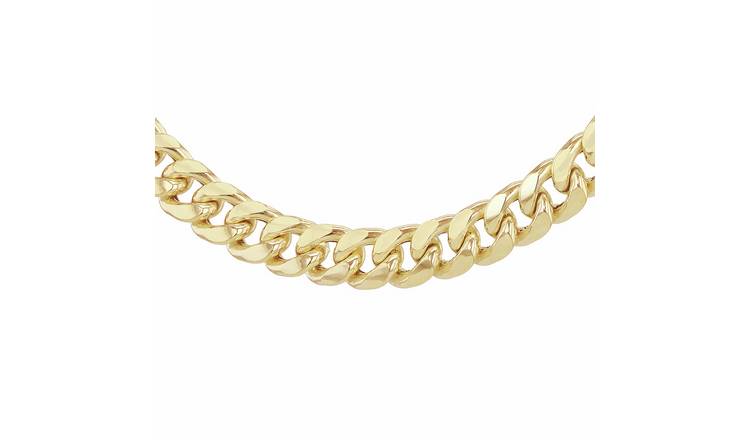 Revere 9ct Yellow Gold Cuban Link 20 Inch Chain