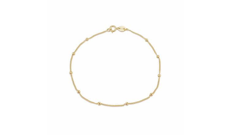 Revere 9ct Yellow Gold Curb And Ball Bracelet