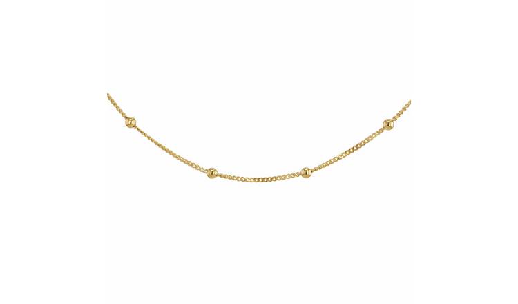 Revere 9ct Yellow Gold Curb And Ball 18 Inch Chain