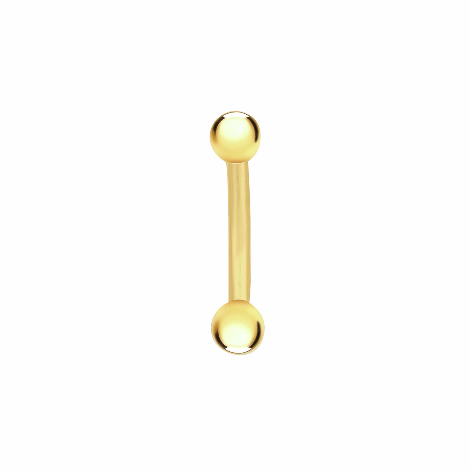 Revere 9ct Gold Plated Curved Belly Bar 13.5mm
