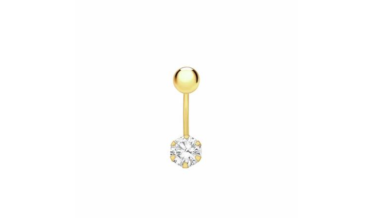 Revere 9ct Gold Plated Curved Belly Bar