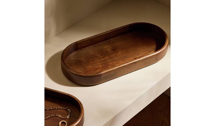 Habitat Dark Mango Wood Tray