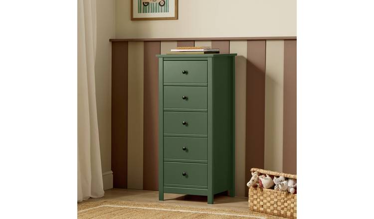 Habitat Brooklyn 5 Drawer Tallboy - Green