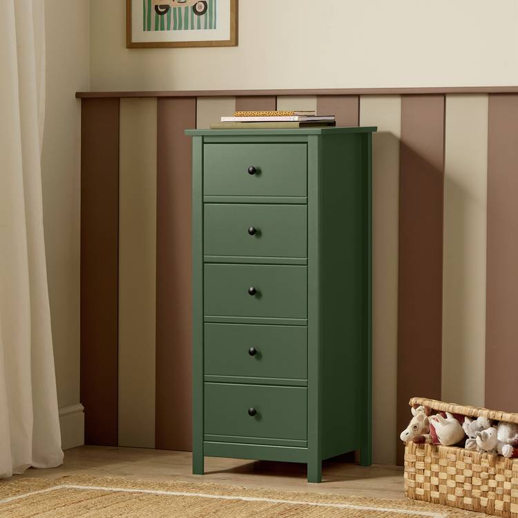 Habitat Brooklyn 5 Drawer Tallboy - Green 0