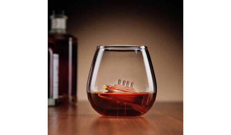 Menkind Connoisseur Creations Sinking Ship in Glass