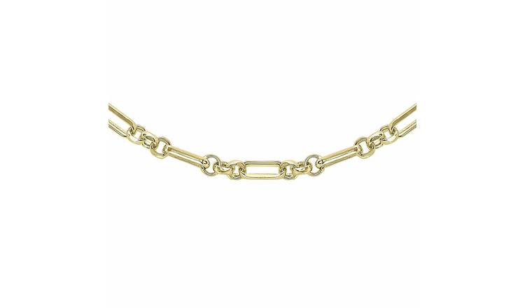 Revere 9ct Yellow Gold Figaro Belcher 18 Inch Chain