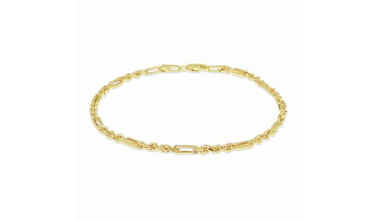 Revere 9ct Yellow Gold Figarope Bracelet