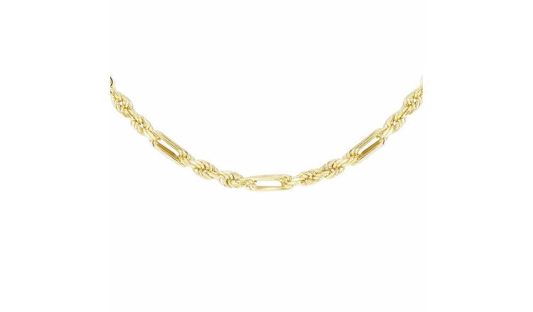 Revere 9ct Yellow Gold Figarope 18 Inch Chain