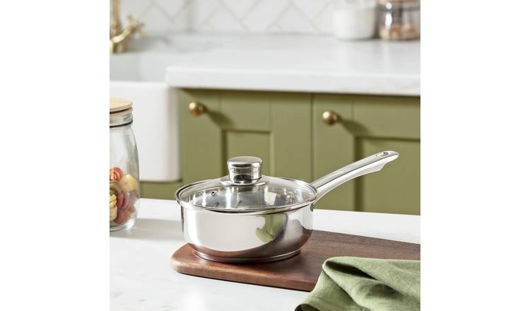 Argos Home 16cm Stainless Steel Saucepan