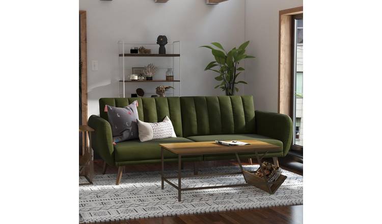 Novogratz Brittany Fabric Sofa Bed - Green