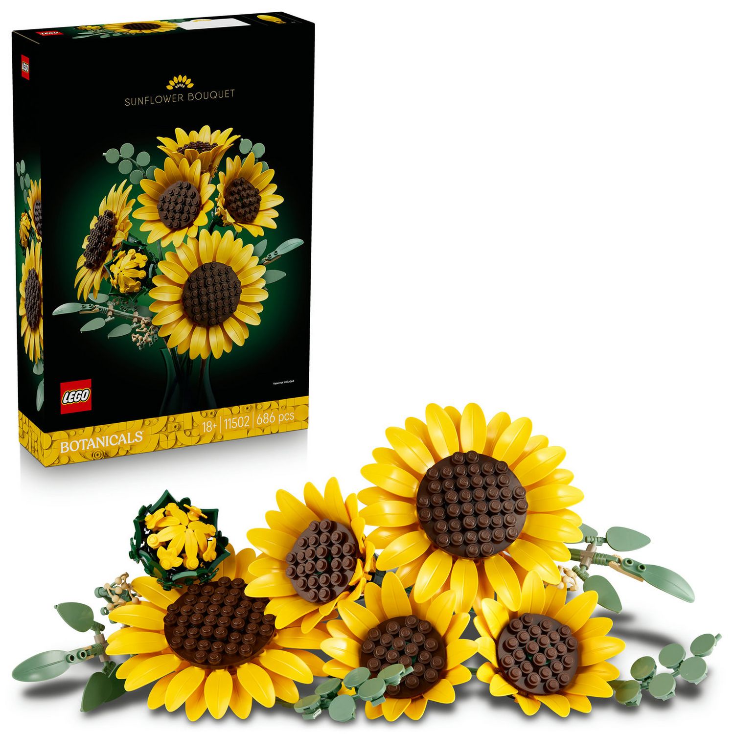 LEGO Botanicals Sunflower Bouquet Flower Decor Building Set
