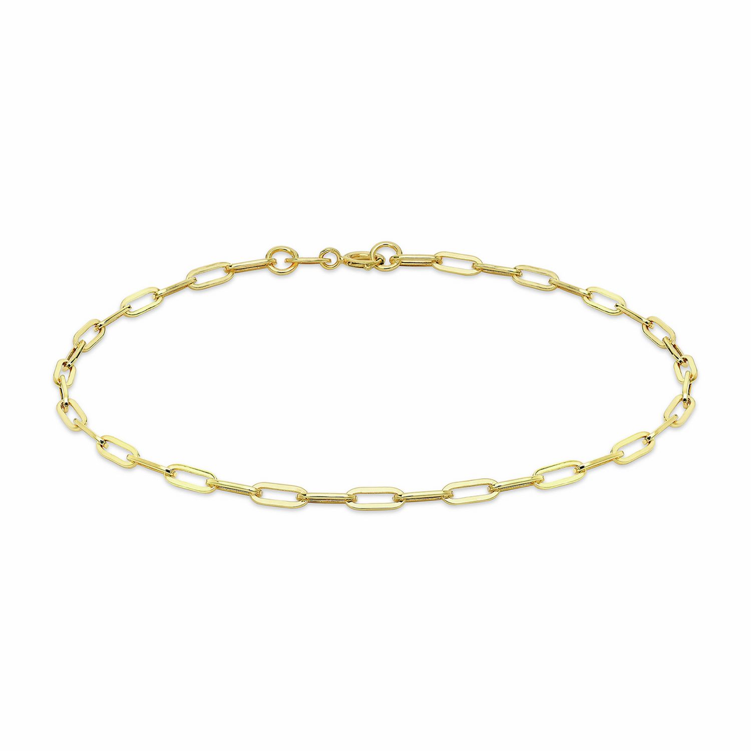 Revere 9ct Yellow Gold Paper Chain Bracelet 18.5cm
