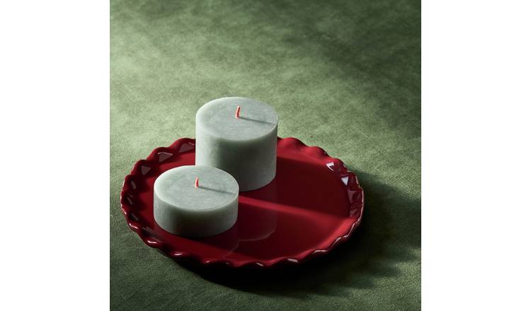 Habitat Wavy Red Candle Plate
