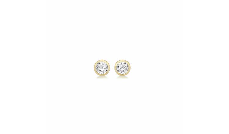 Revere 9ct Yellow Gold Labret Stud Earrings