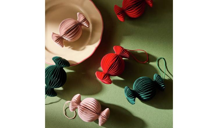 Habitat Paper Candy Hanging Christmas Ornament - Pack of 6
