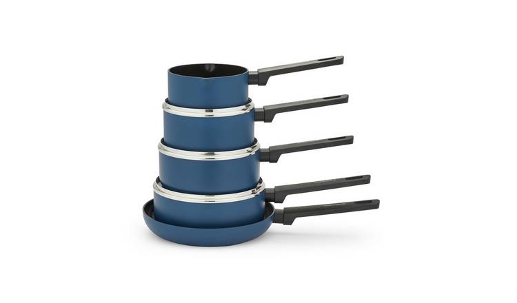 Morphy Richards 5 Piece Aluminium Saucepan Set - Blue