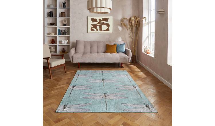 Harlequin Demoiselle Blue Flatweave Rug - 185x290cm