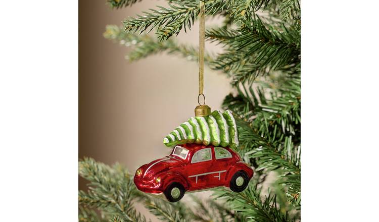 Argos Home Country Tree On Car Hanging Christmas Ornament