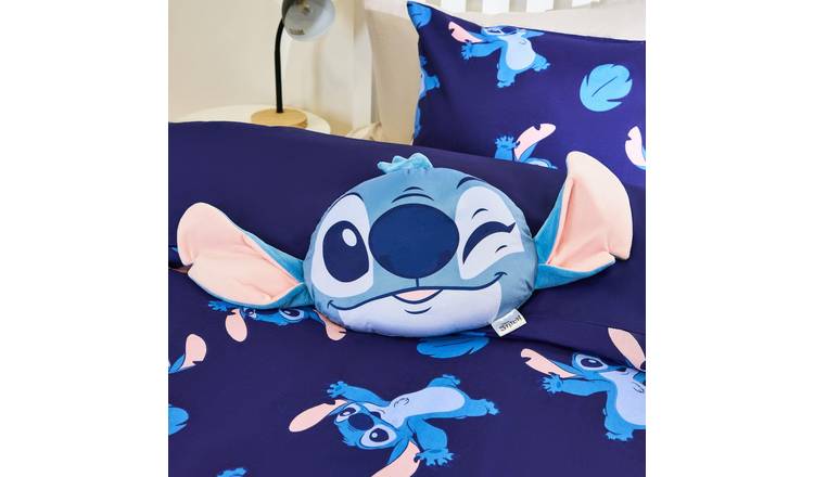 OHS Stitch Shaped Scatter Cushion - Blue - 36 x 25cm