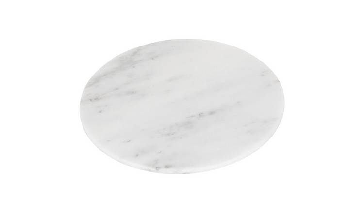 Argon Tableware Round Marble Chopping Board - 30cm - White