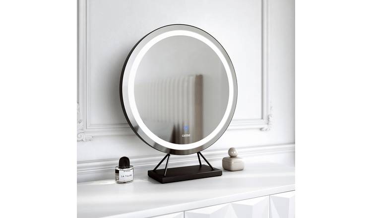 CARME Home Lillia Large Frameless Touch Sensor LED Makeup Mirror - Black