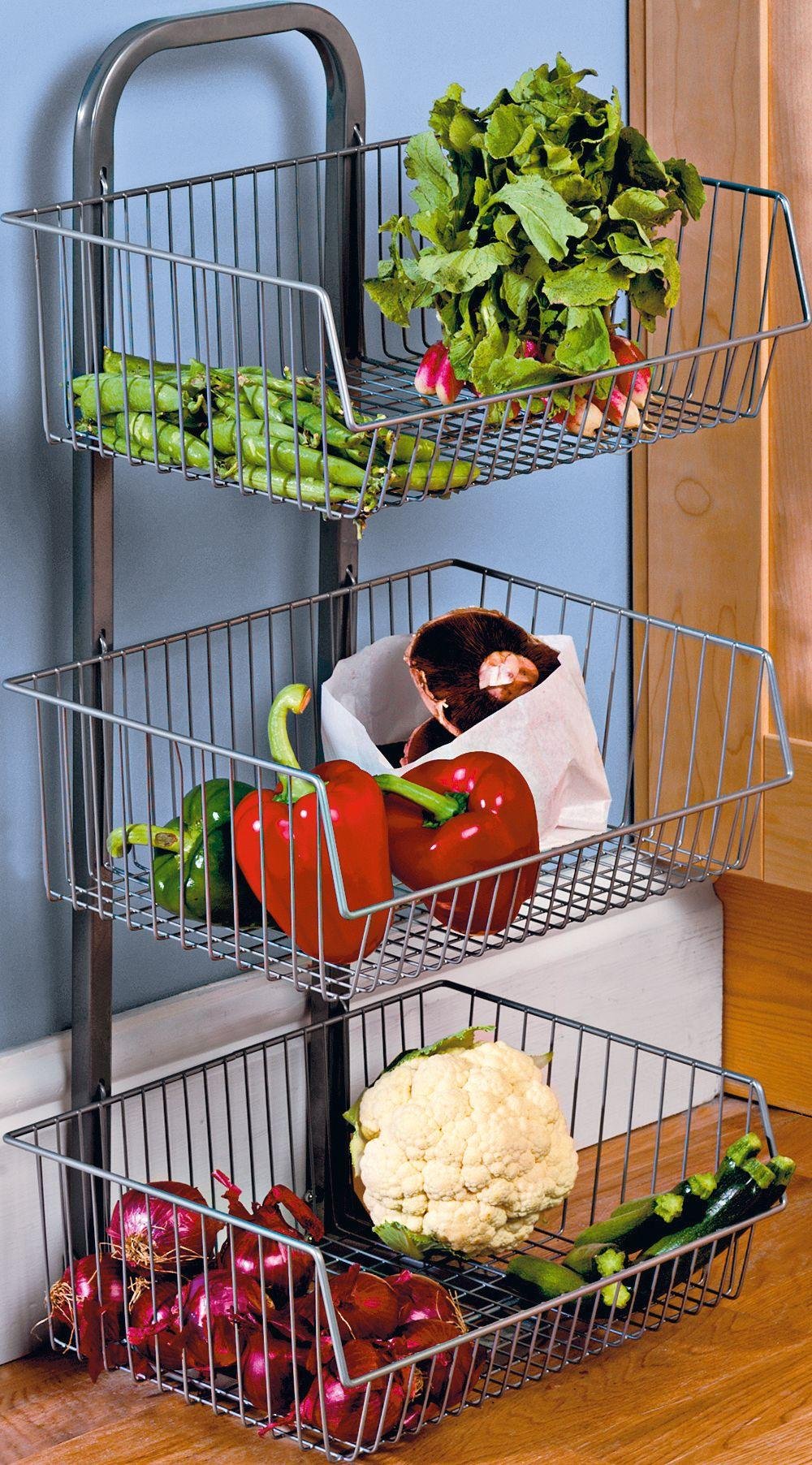 Buy Argos Home 3 Tier Vegetable Stand Kitchen Shelves And Stands Argos   8422013 R Z001A UC444628