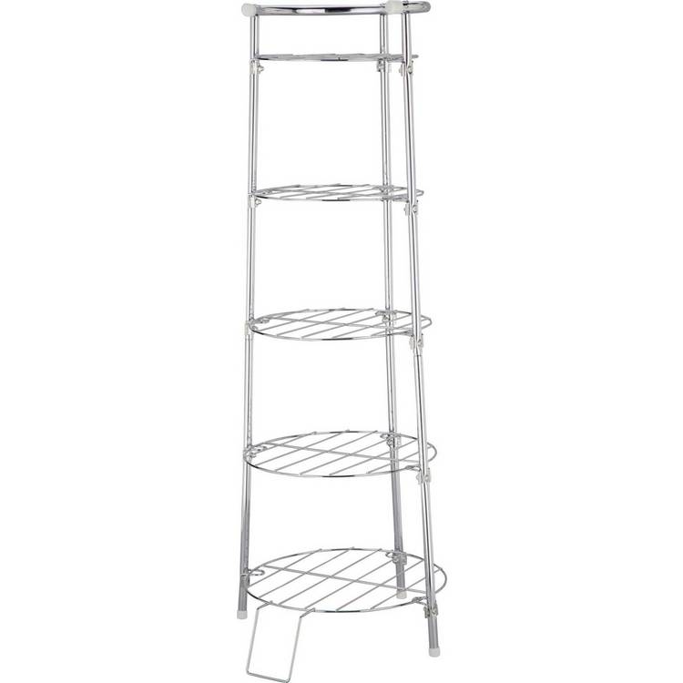 Argos Home 5 Tier Circular Chrome Pan Stand 0