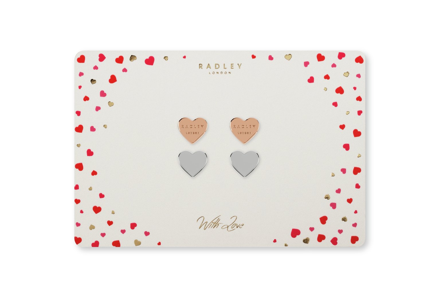 Radley 18ct Rose Gold & Silver Plated Heart Stud Earring Set Review