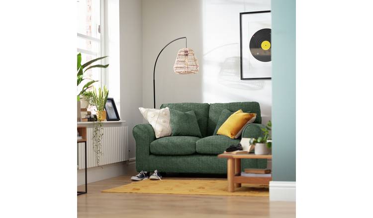 Argos Home Lisbon Fabric 2 Seater Sofa - Green