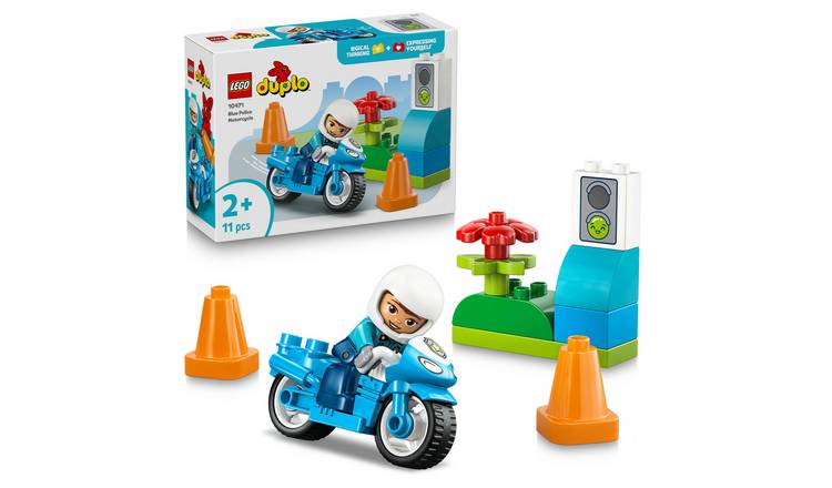 LEGO DUPLO Blue Police Motorcycle Toy 10471 PREORDER