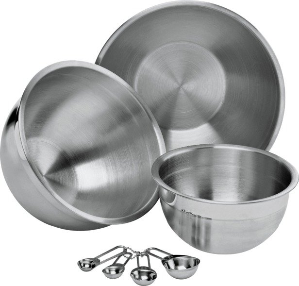 Argos Home 3 Piece Mixing Bowls & Measuring Spoons Set