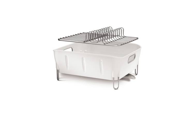 simplehuman Compact Dish Rack in Grey Plastic KT1106 - The Home Depot