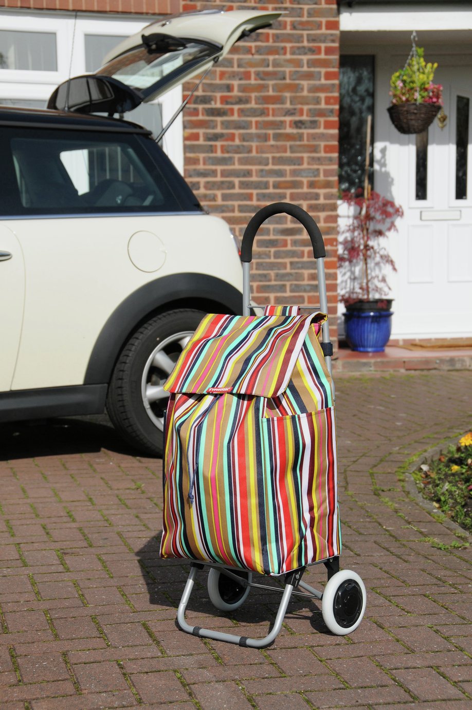 Typhoon Bright Stripe Shopping Trolley.