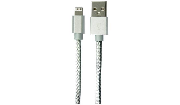 2m Braided Lightning Cable - Silver