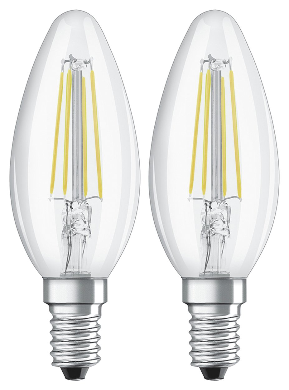 Osram 40W Filament LED GLass Candle SES Bulb