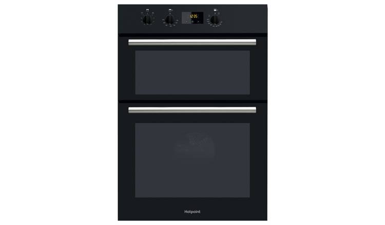 Hotpoint built under double oven deals black