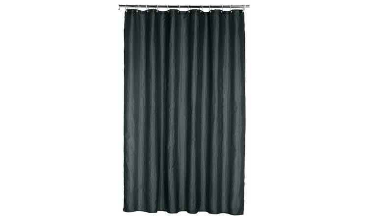 Buy Argos Home Plain Shower Curtain Jet Black Shower Curtains Argos