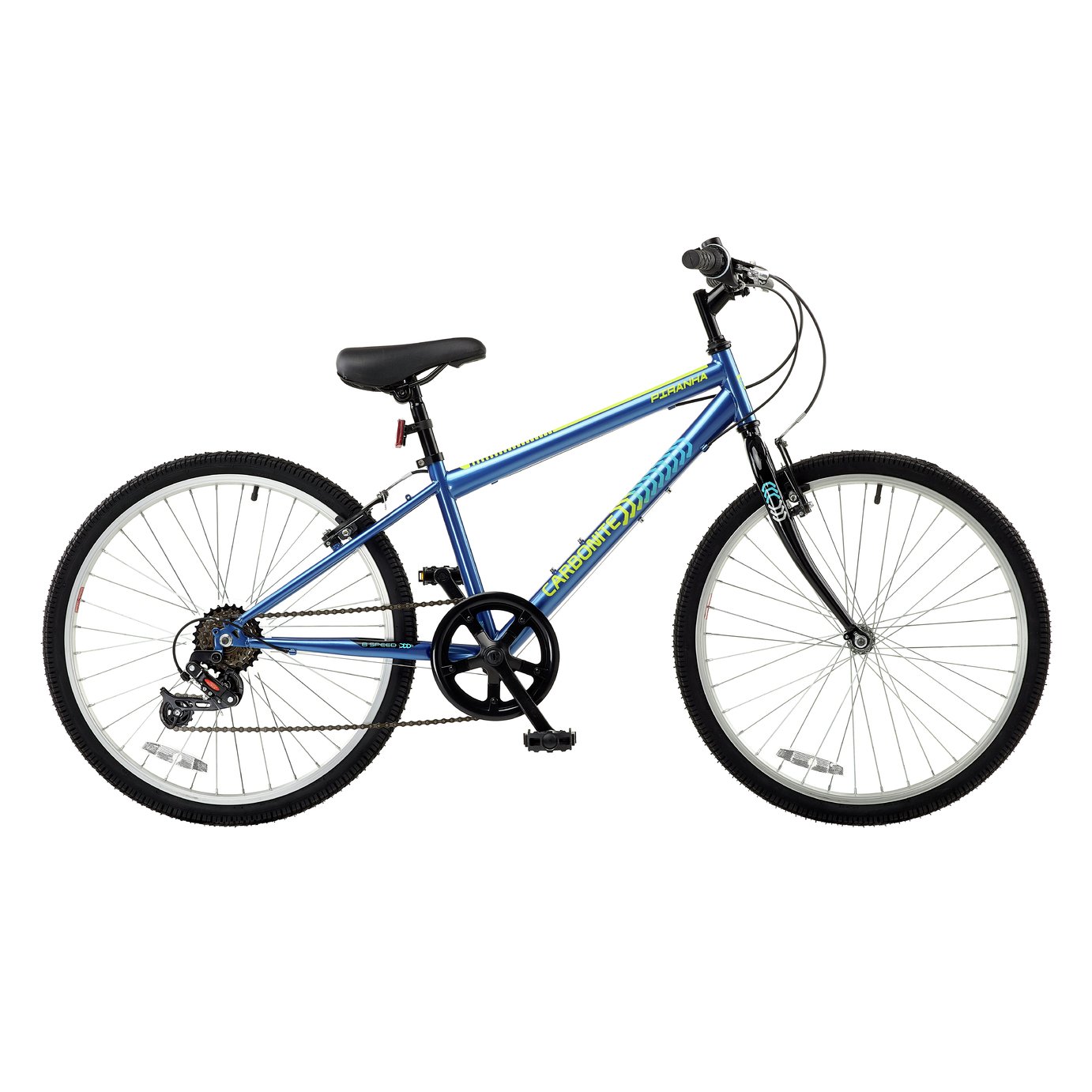 piranha carbonite 24 inch wheel size kids hybrid bike