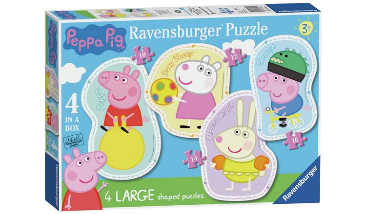 Buy Ravensburger Peppa Pig 4 Large Shaped Jigsaw Puzzles Jigsaws and