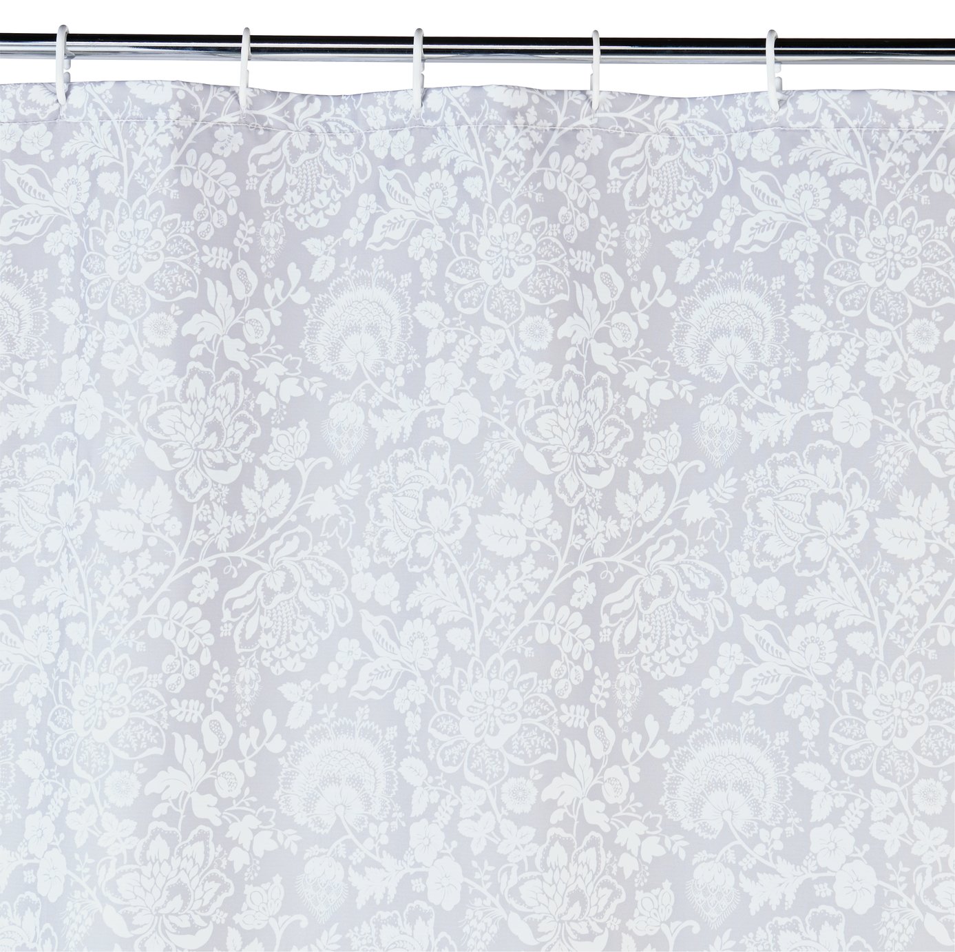 Argos Home Jacobean Shower Curtain - Grey