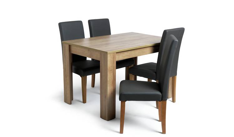 White dining table discount and chairs argos