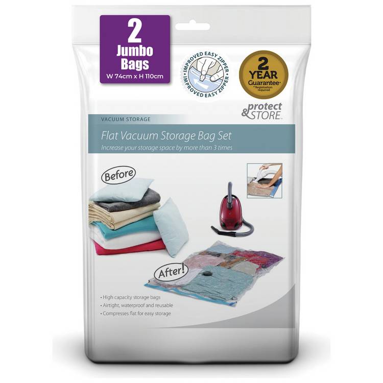 Protect & Store Easi-Vac Jumbo Vacuum Storage Bag 2 Pc Set 0
