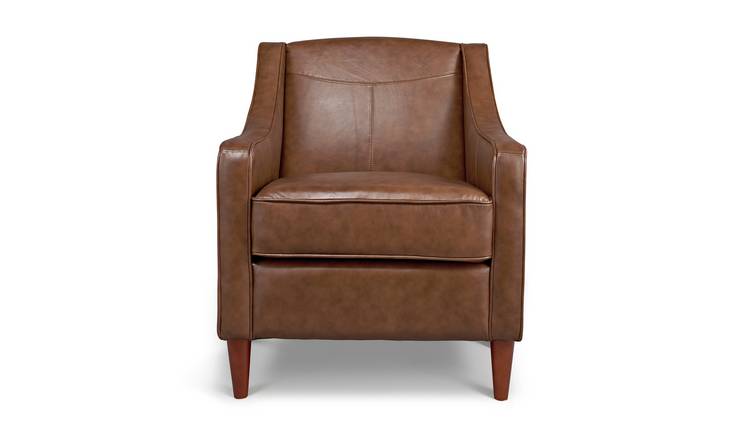 Compact best sale leather armchair