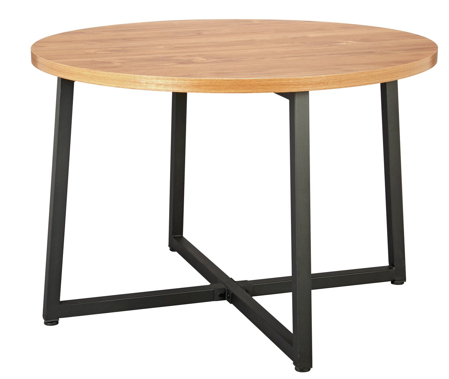 Argos Home Nomad 110cm Round Dining Table - Oak Effect