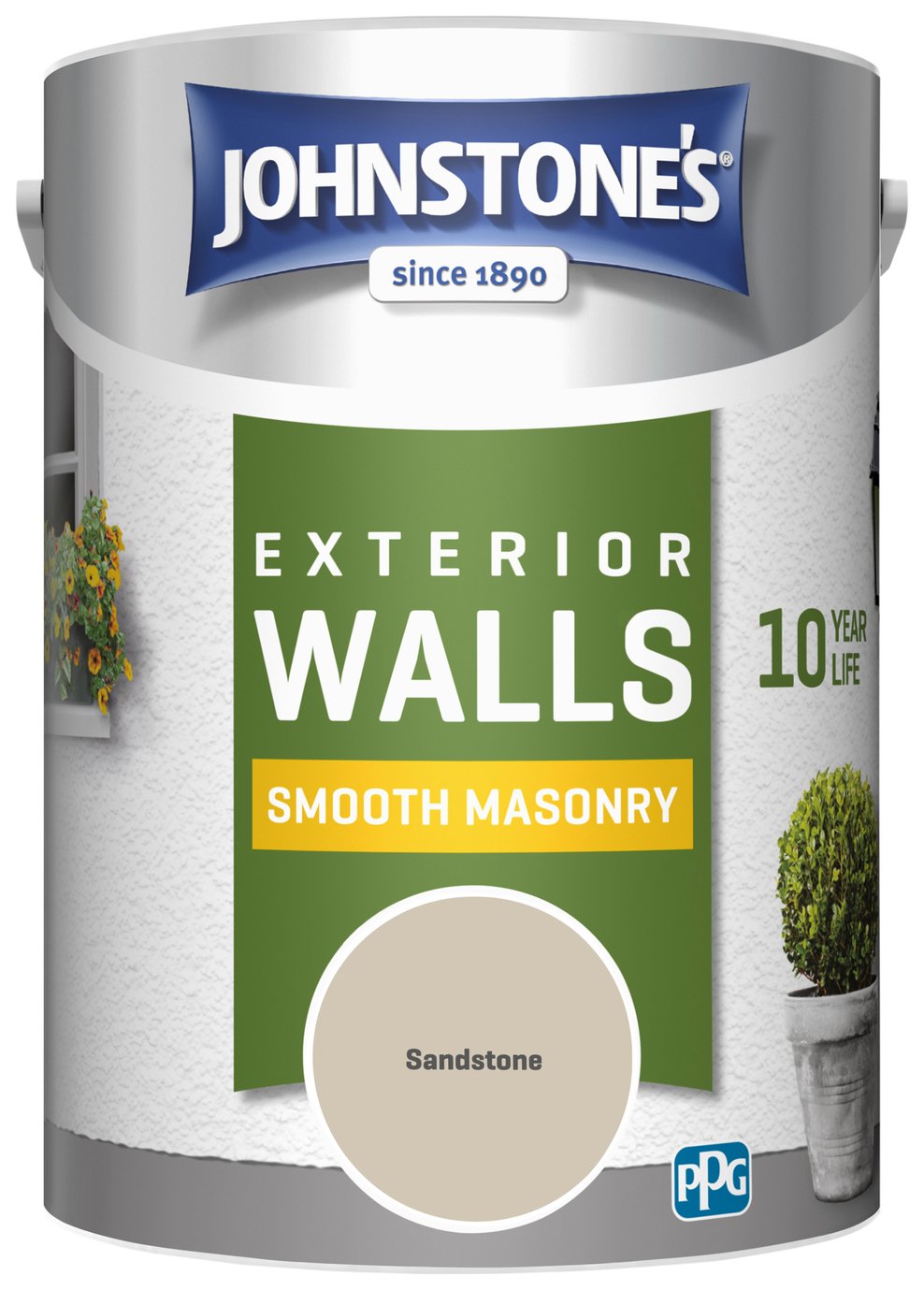 Johnstone's Masonry Matt Paint 5 Litre - Sandstone