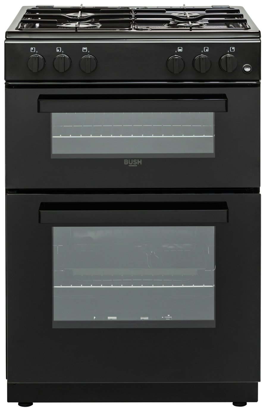 Bush BGC60DB 60cm Double Oven Gas Cooker - Black