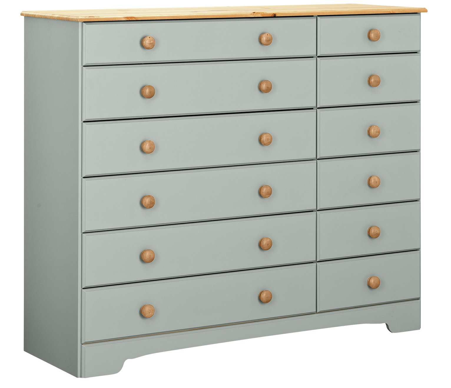 Argos Home Nordic 6 6 Drawer Chest - Grey & Pine