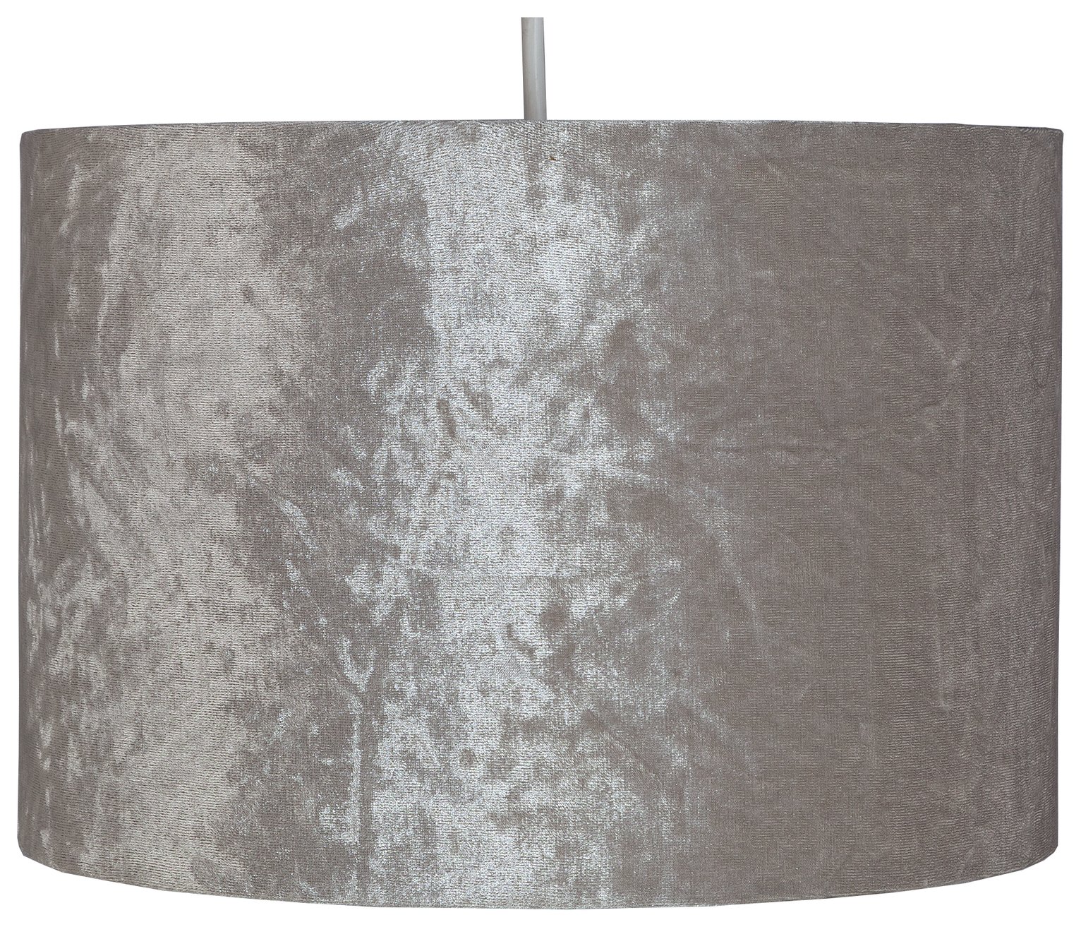 Argos Home Venice Velvet Light Shade - Silver Grey